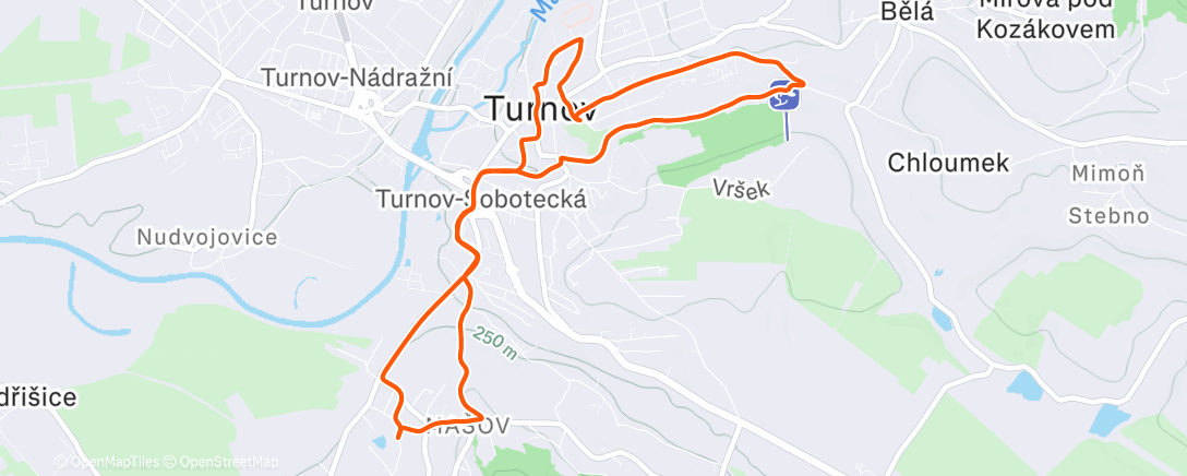 Карта физической активности (Evening Run)