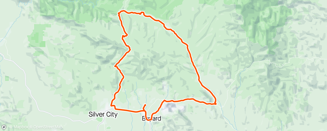 Map of the activity, Tour of the Gila - Inner Loop