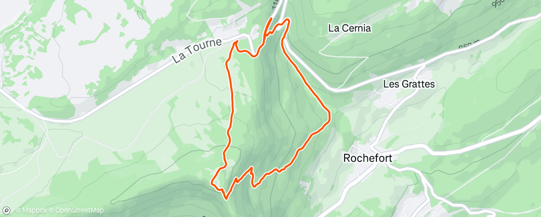 Map of the activity, Trail le matin