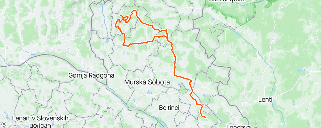 Map of the activity, Extra Hilly EnduRide