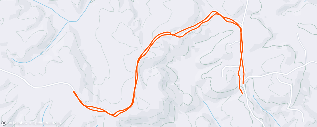 Map of the activity, Afternoon Run