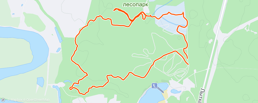 Map of the activity, Полуденный забег