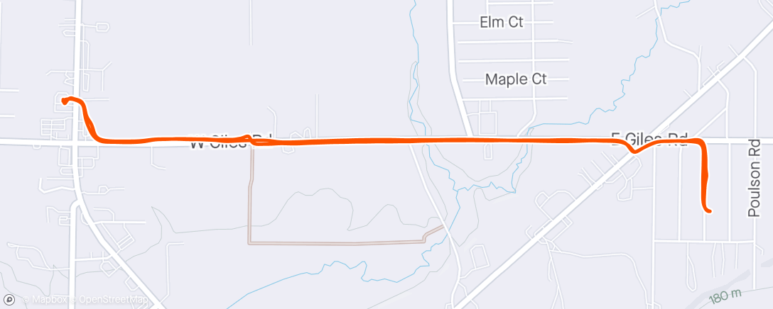 Map of the activity, Tuesday Donut Run