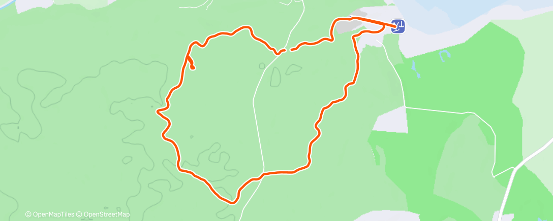 Map of the activity, Afternoon Run