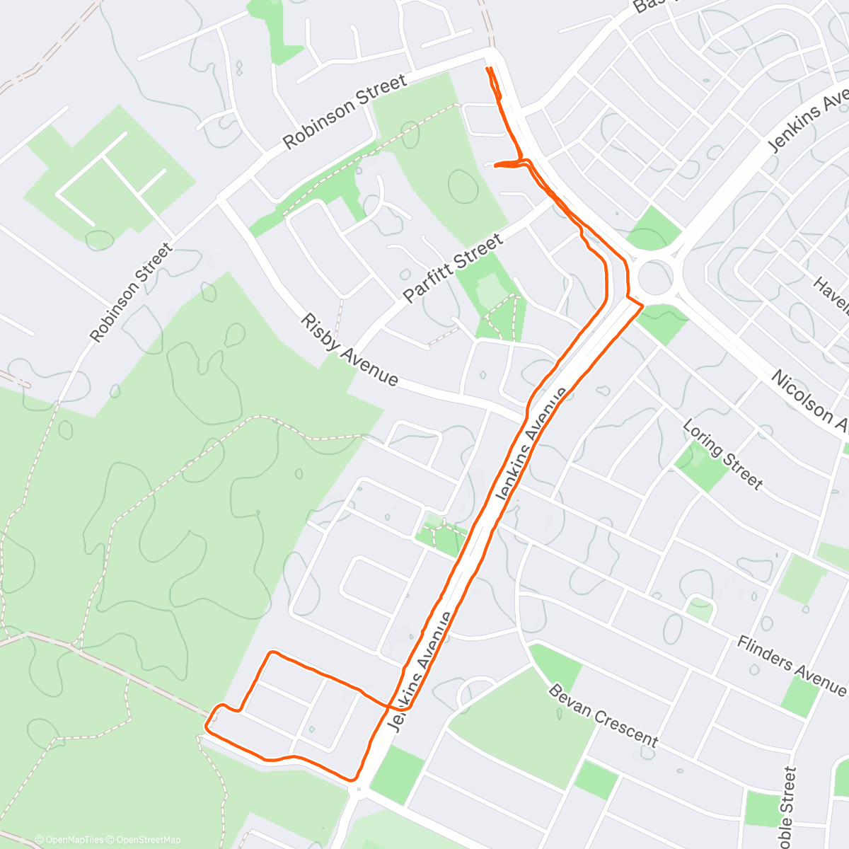 Map of the activity, Morning Walk