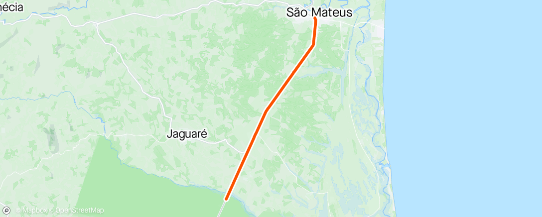 Map of the activity, 48º de 224 - Regeneração, São Mateus x Reserva Biológica de Sooretama.