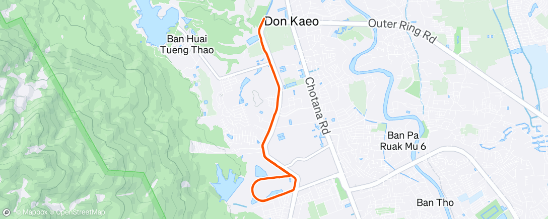 Map of the activity, Evening Run