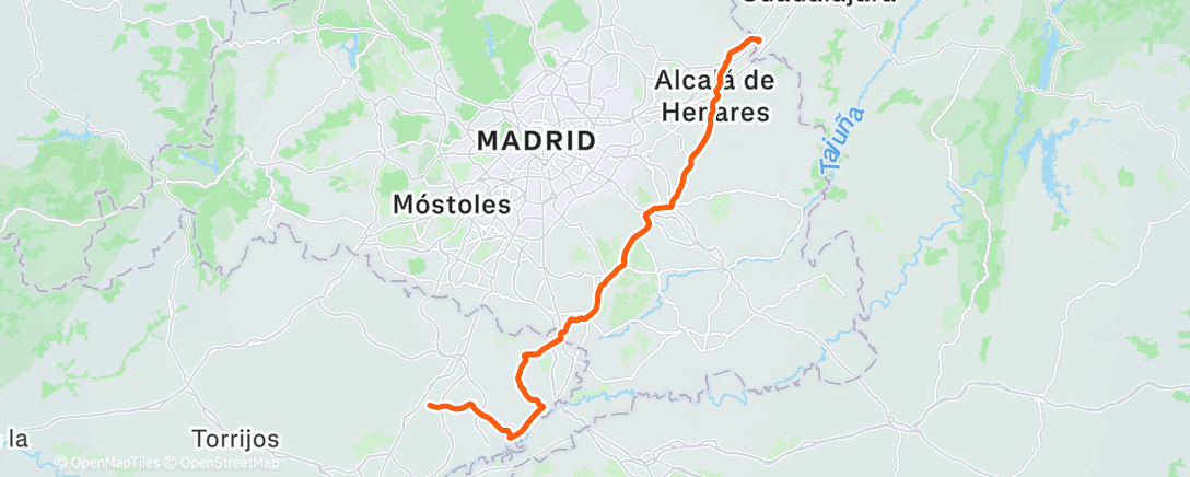 Map of the activity, Bicicleta a la hora del almuerzo