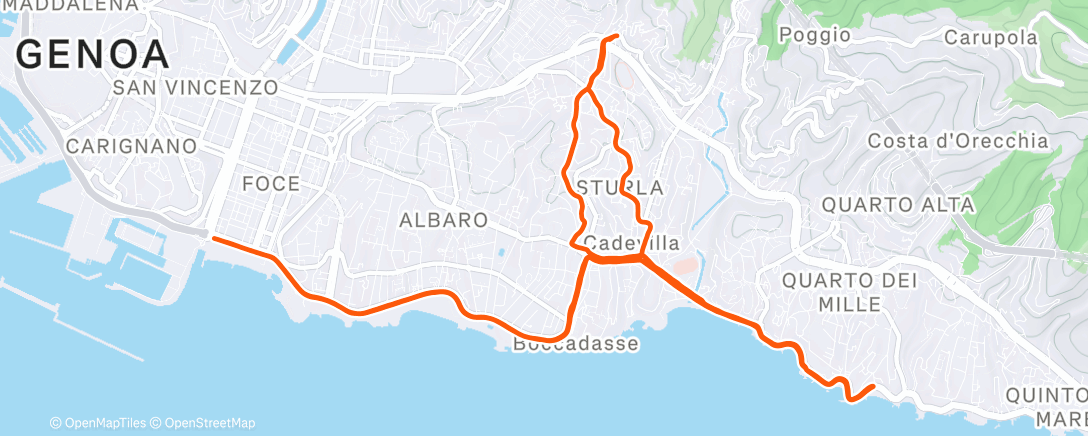 Карта физической активности (Corsa mattutina)