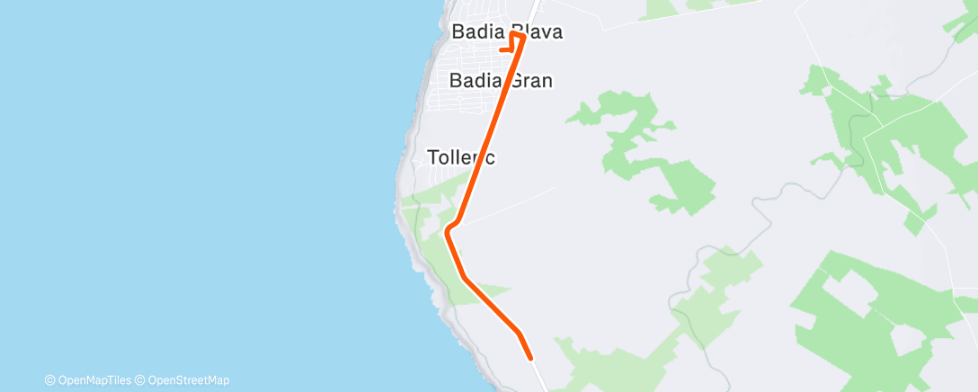 Карта физической активности (Vuelta ciclista por la tarde)