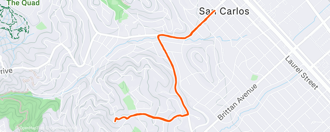 Map of the activity, 13 Jan 2026 - to dog park and back