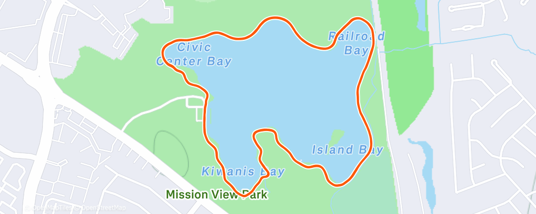 Map of the activity, Morning Run