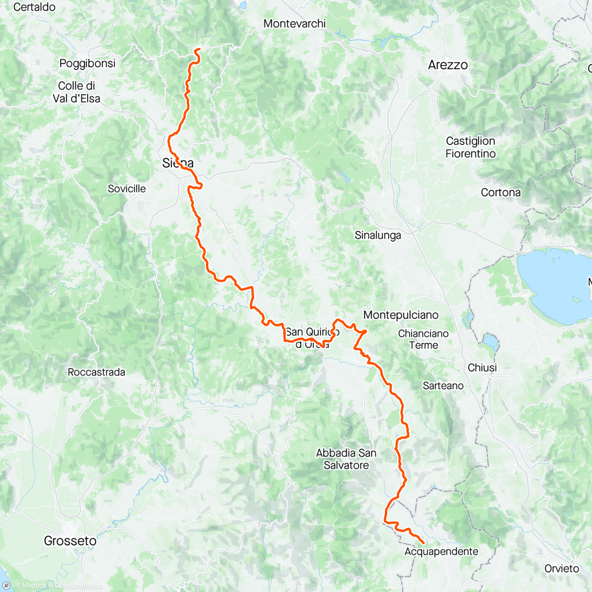 Map of the activity, Italy divide day 5