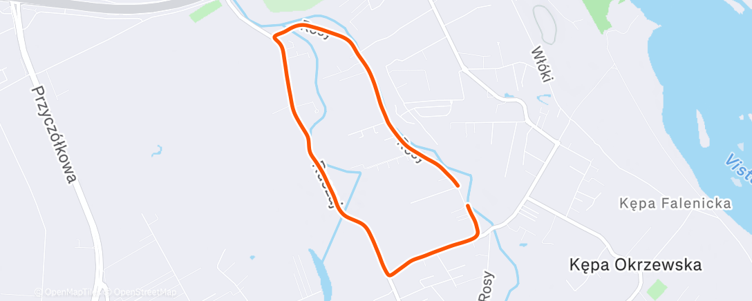 Map of the activity, Evening Run