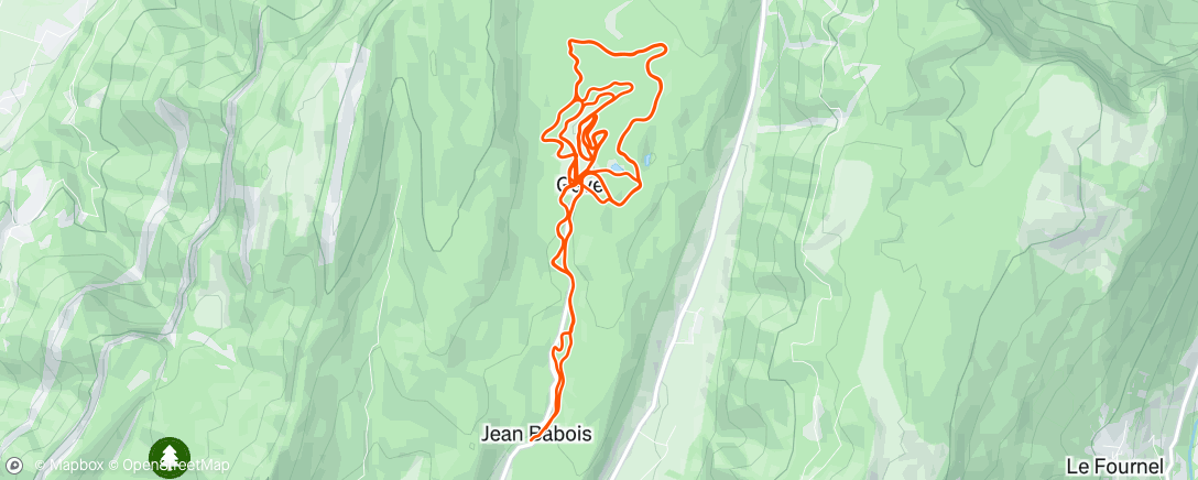 Map of the activity, Morning Nordic Ski