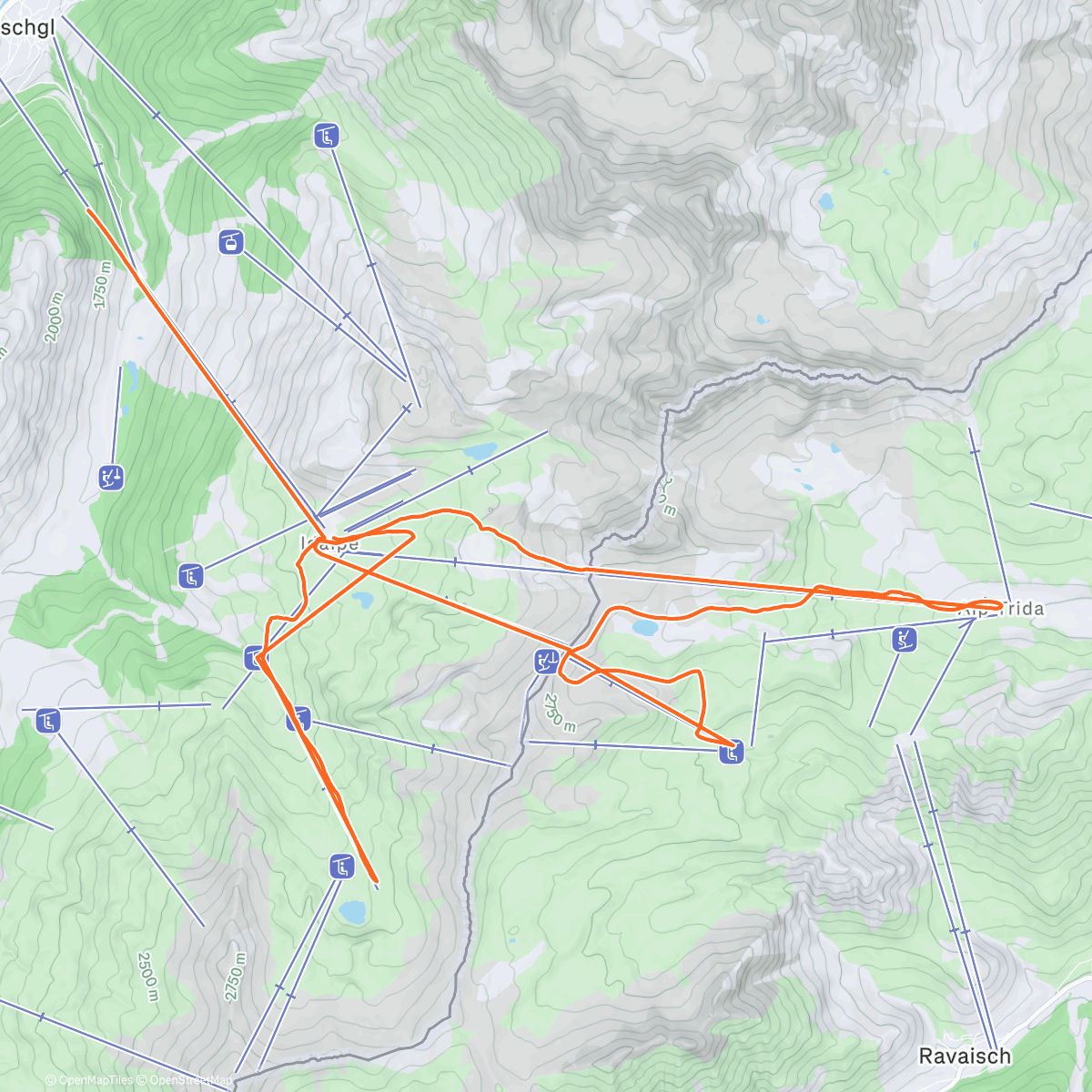 Карта физической активности (Ischgl)