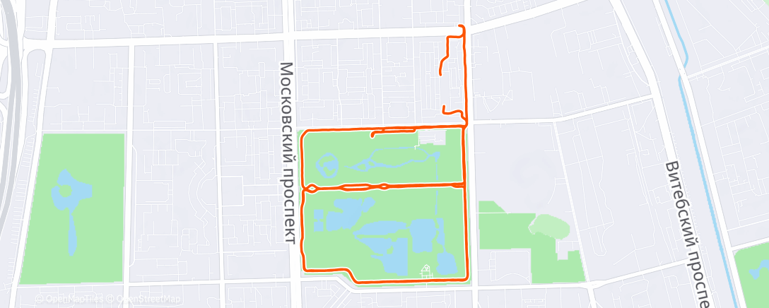 Map of the activity, Morning Run