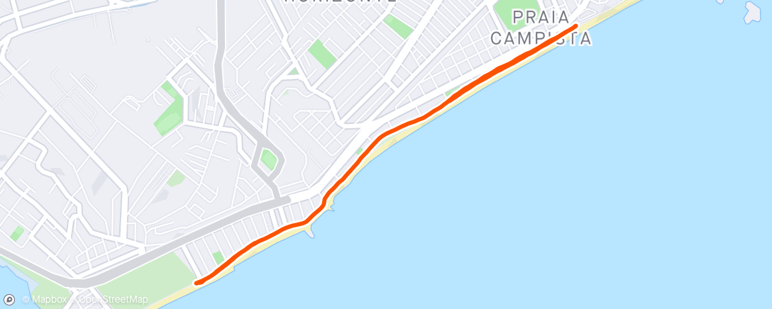Map of the activity, Caminhada ao entardecer