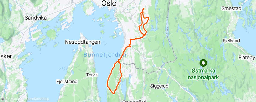 Map of the activity, Årets første landevei