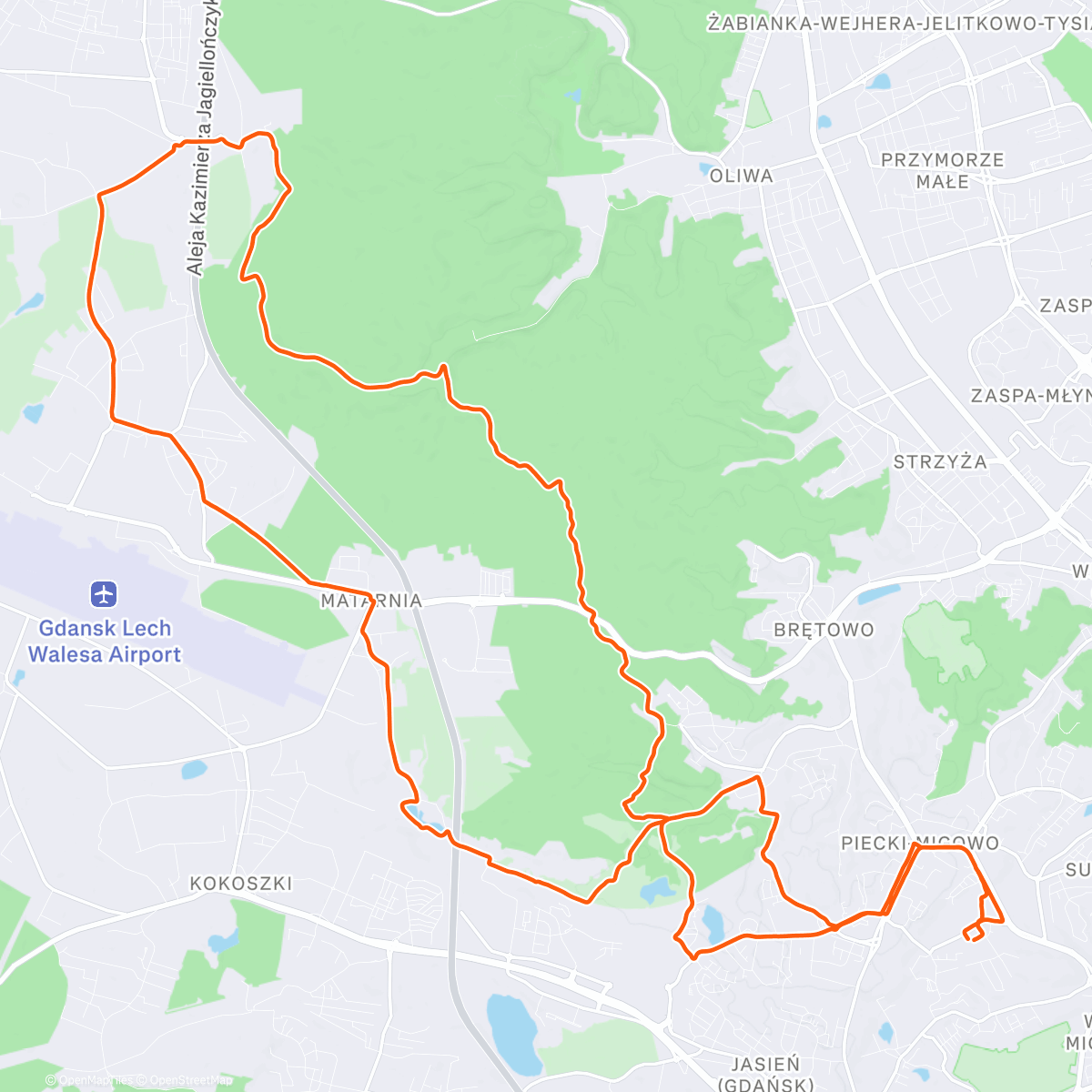 Map of the activity, Morning Gravel Ride