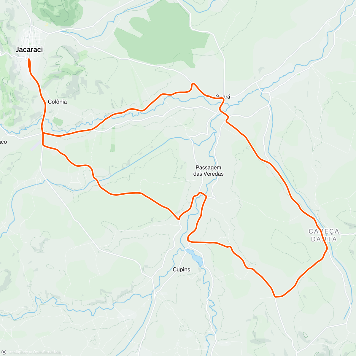 Map of the activity, Pedal Jacaraci - Cabeça Danta - Lagoinha