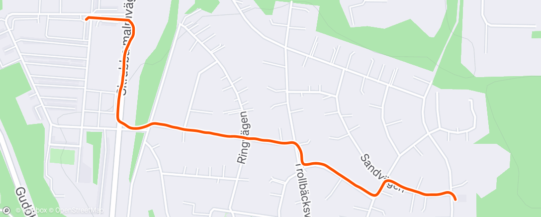 Map of the activity, Night Run