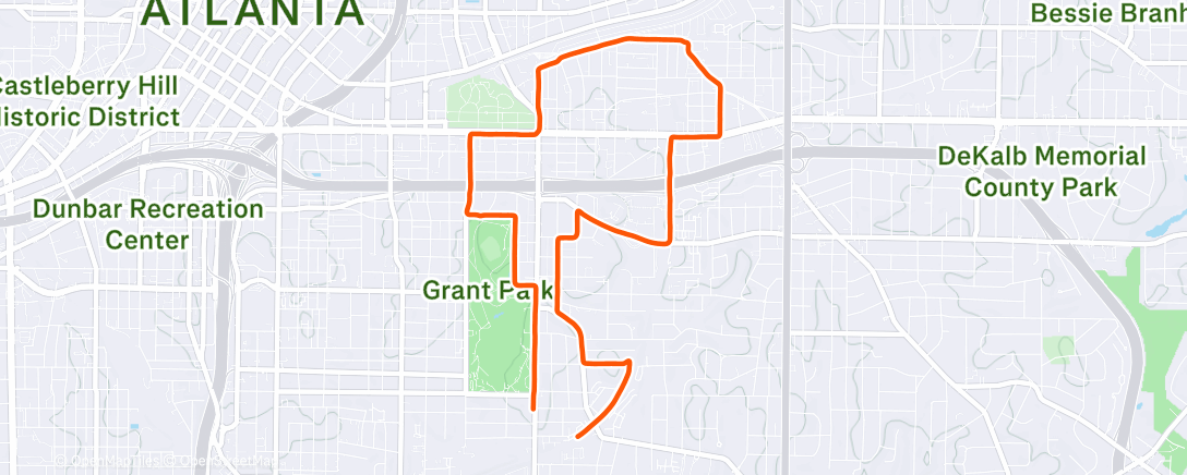 Карта физической активности (Sunday run #1)