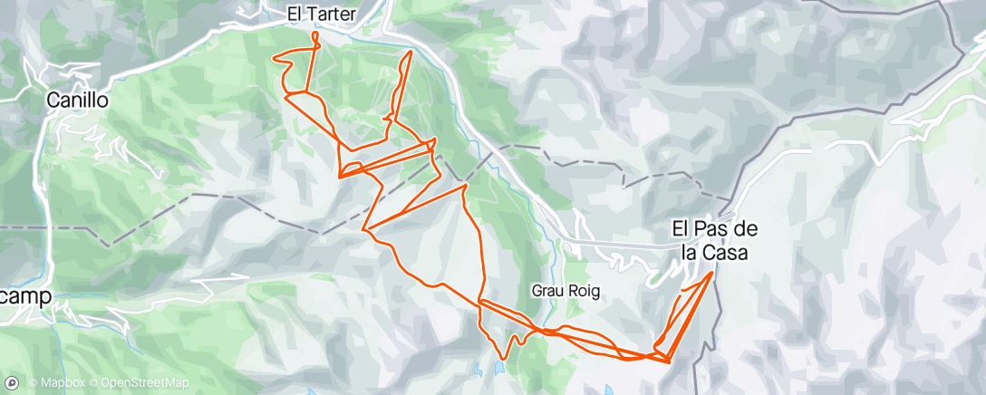 Map of the activity, Esqui 40, finiquitamos temporada