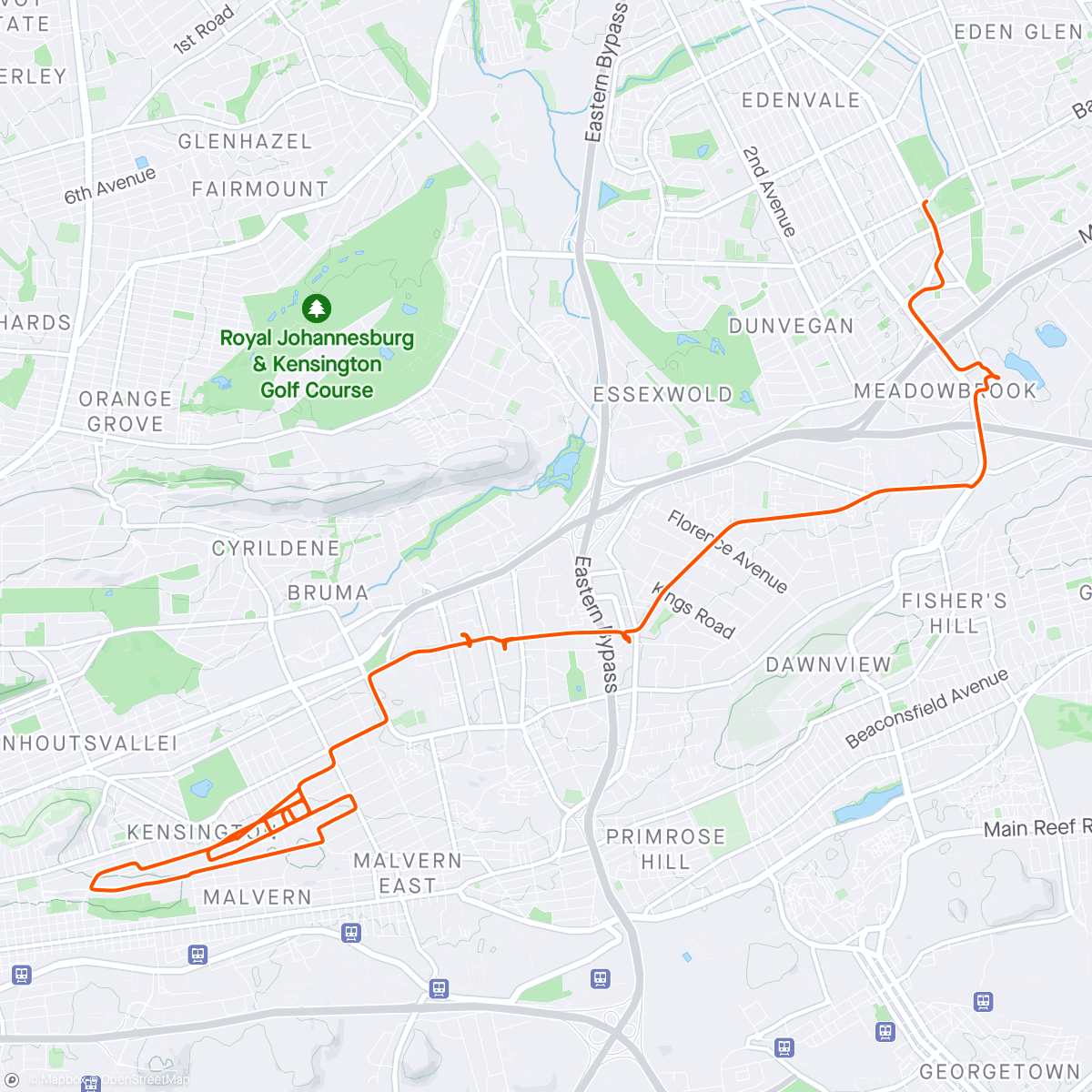 Map of the activity, Afternoon Ride half with family