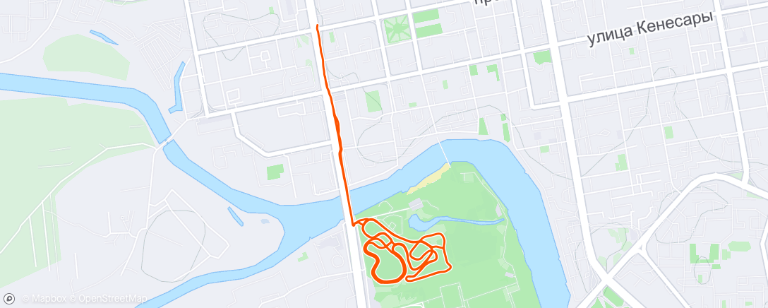 Map of the activity, Morning Run