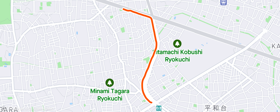 Map of the activity, 夕方のウォーキング