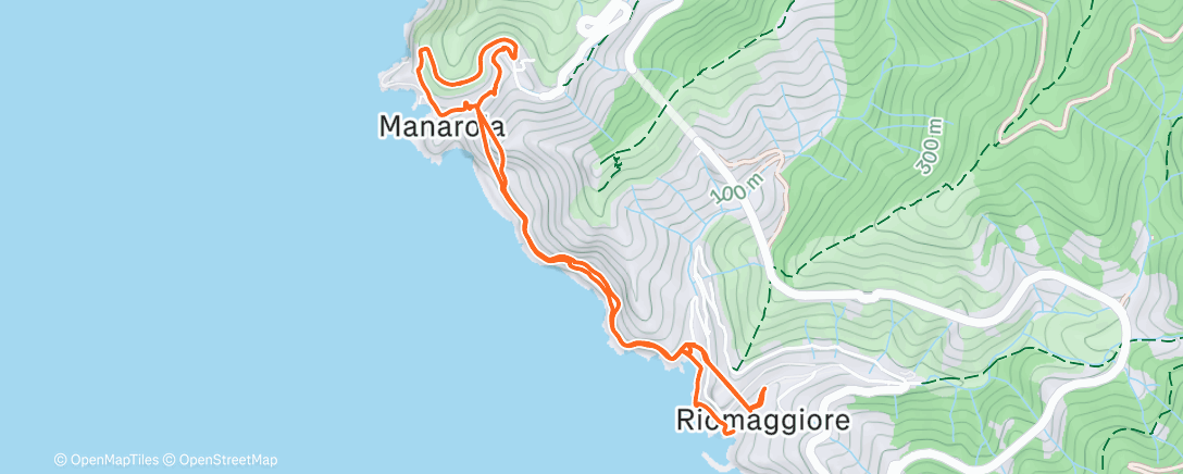 Map of the activity, 🦑🐚5 TERRE | Riomaggiore × Manarola × Riomaggiore