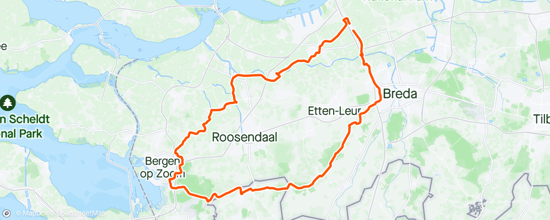 Map of the activity, Bevrijdend rondje Bergen op Zoom