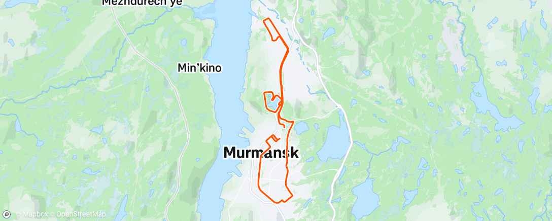 Map of the activity, Дневной забег