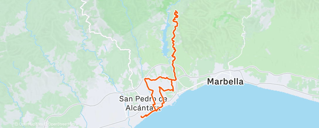 Map of the activity, Bicicleta a la hora del almuerzo