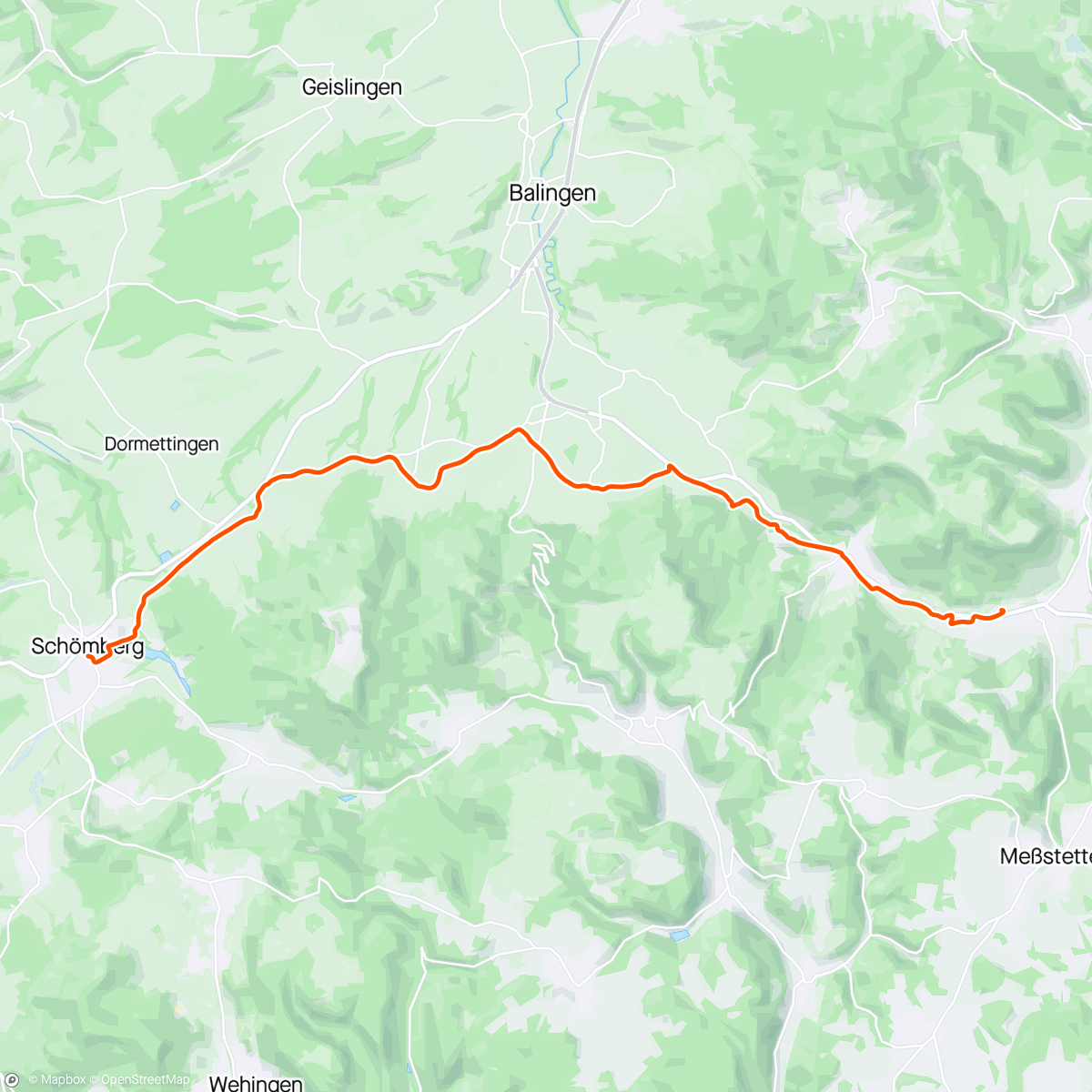 Map of the activity, Schömberg - Lautlingen