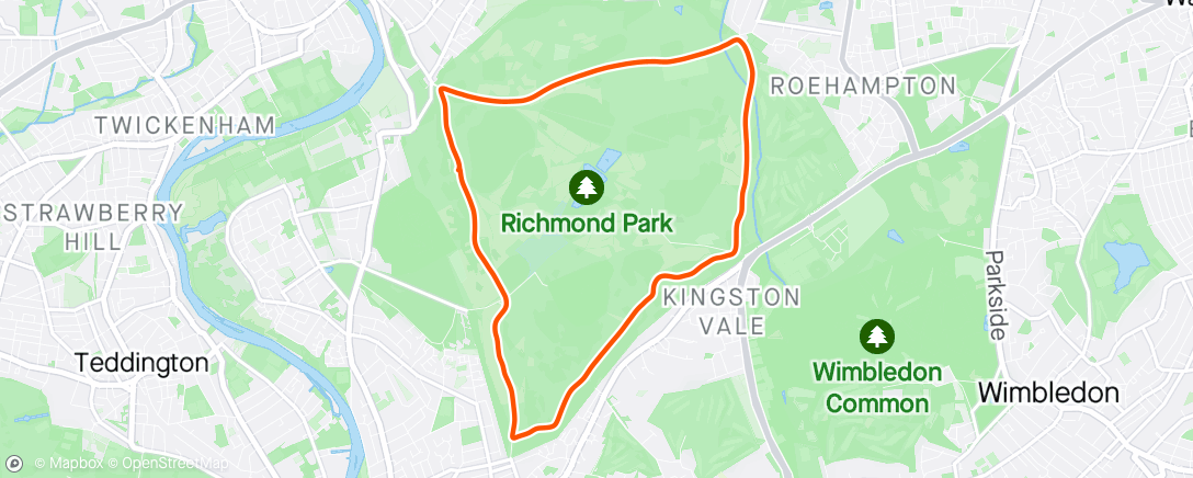 Map of the activity, Weekend Richmond lap 3