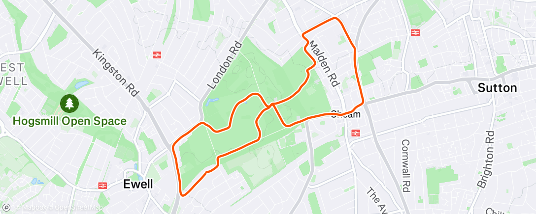 Map of the activity, Morning Run