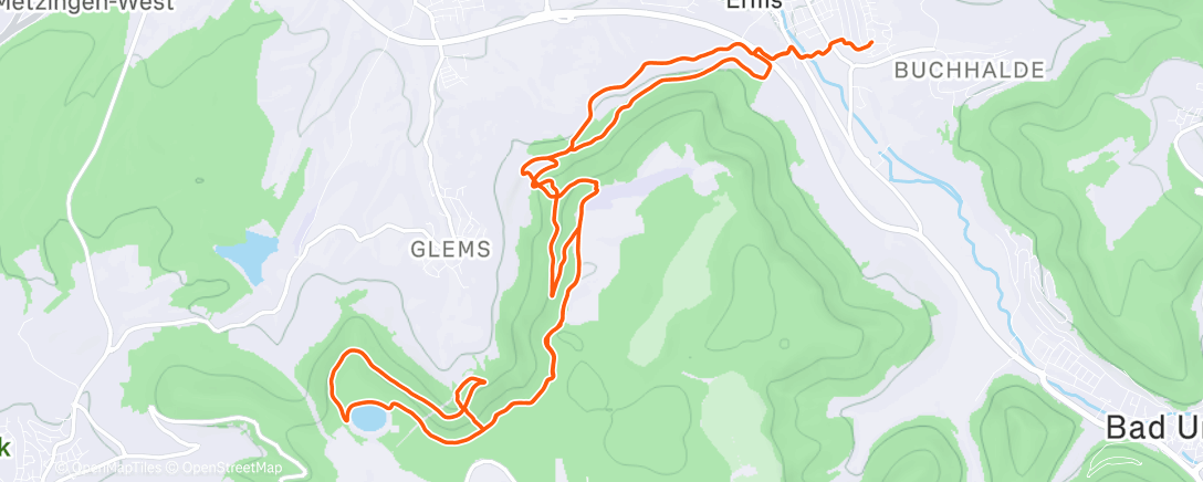 Map of the activity, Morning Mountain Bike Ride