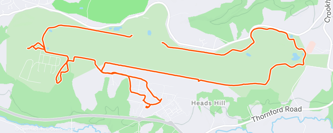 Map of the activity, Morning Hike with Dad