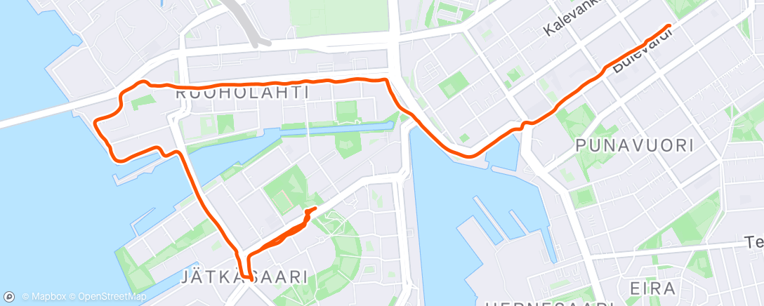 Map of the activity, Night Ride