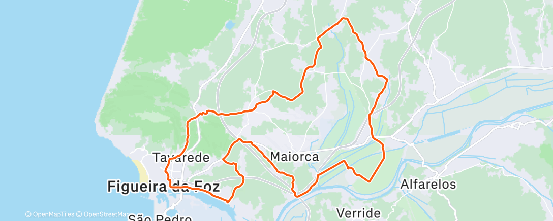 Map of the activity, Afternoon Ride