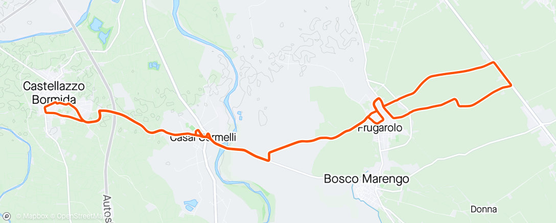 Map of the activity, 24/04/24 Casal Cermelli.