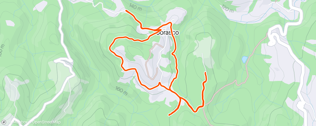 「Sessione di trail running all’ora di pranzo」活動的地圖