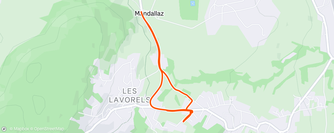 Map of the activity, Course à pied dans l'après-midi