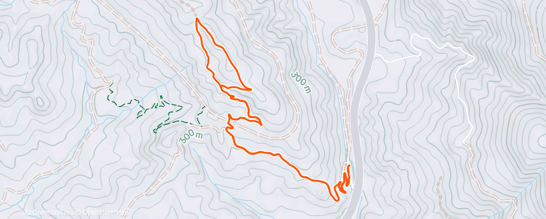 Map of the activity, Afternoon Hike