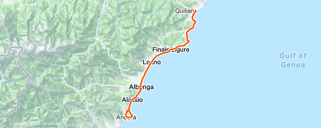 Map of the activity, Giro mattutino