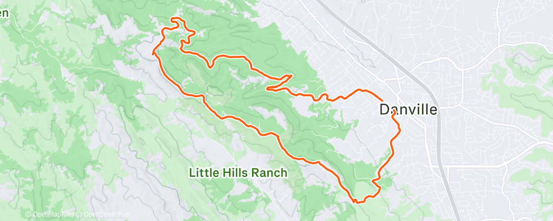 Map of the activity, Afternoon Ride