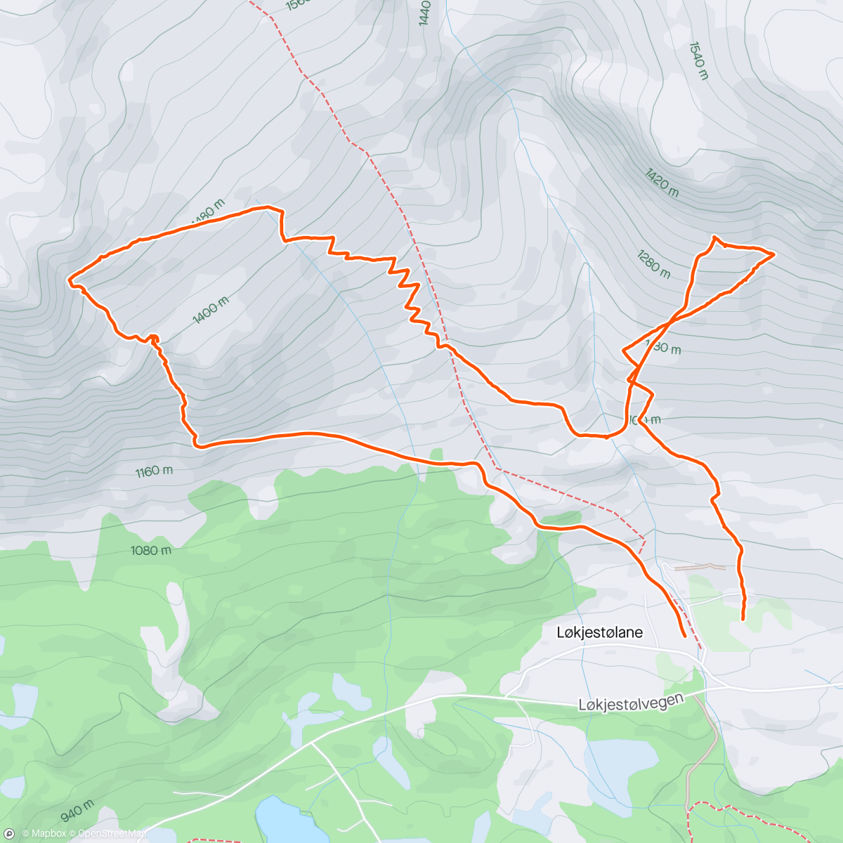 Map of the activity, Lek i Hemsedal