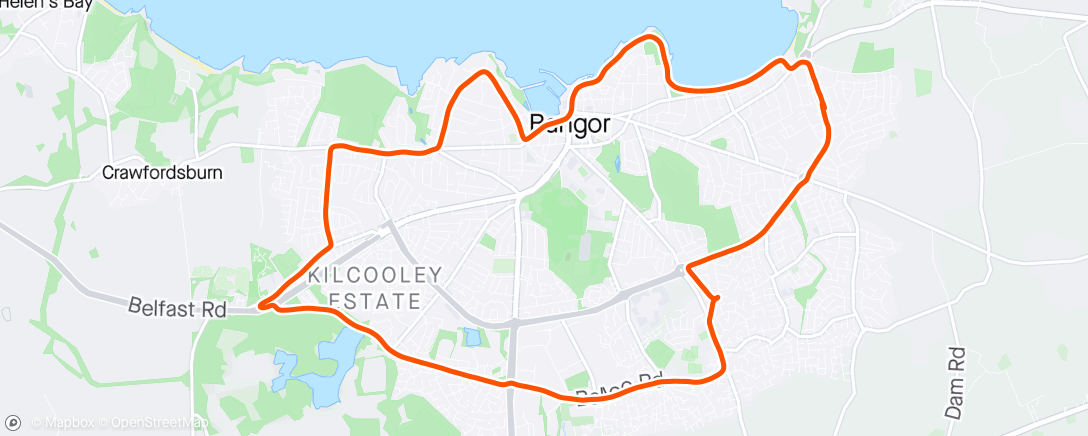 Map of the activity, Morning Run